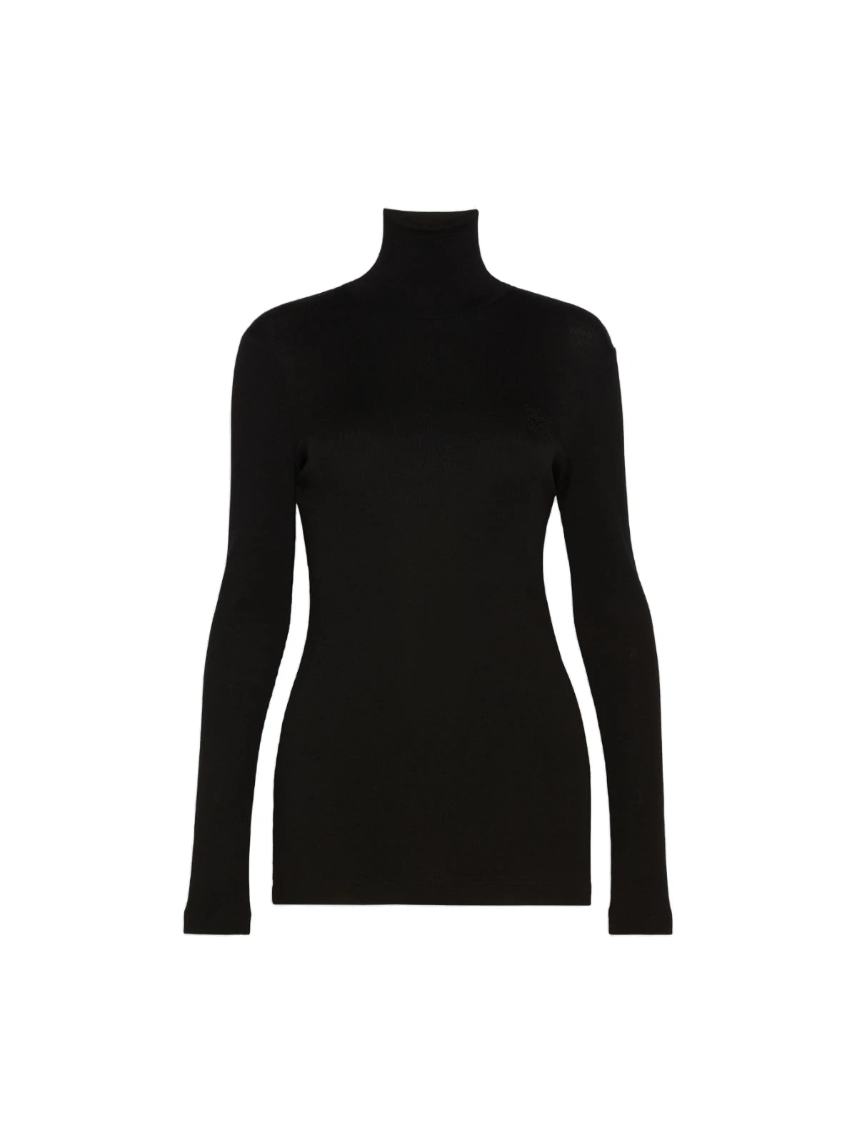 Max Mara Cono Wool Jersey Polo-Neck Sweater in Black Max Mara Cono Wool Jersey Polo-Neck Sweater in Black | Turtlenecks | Coveti
