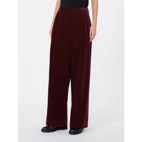 Max Mara Corona Corduroy Trousers in Bordeaux | Tailored pants | Coveti