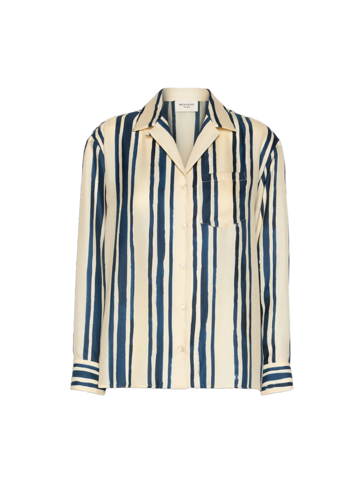 Max Mara Corona Printed Silk Twill Shirt in Navy Max Mara Corona Printed Silk Twill Shirt in Navy | Shirts | Coveti