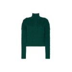 Max Mara Cosmo Wool and Cashmere Cable Sweater in Green | Sweaters | Coveti