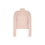 Max Mara Cosmo Wool and Cashmere Cable Sweater in Pink | Sweaters | Coveti