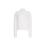 Max Mara Cosmo Wool and Cashmere Cable Sweater in White | Sweaters | Coveti