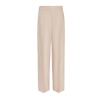 Max Mara Cottage Wool Flannel Trousers in Albino White | Tailored pants | Coveti