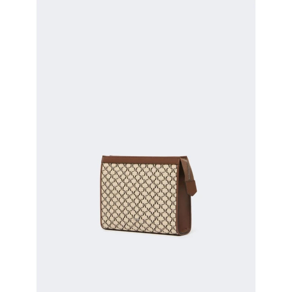 Max Mara Cotton Jacquard Small Pouch in Black | Wallets & Purses | Coveti