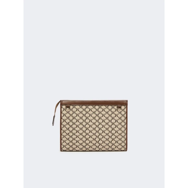 Max Mara Cotton Jacquard Small Pouch in Black | Wallets & Purses | Coveti