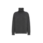 Max Mara Crasso Cashmere High-Neck Sweater in Dark Grey | Turtlenecks | Coveti