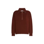 Max Mara Crasso Cashmere High-Neck Sweater in Rust | Turtlenecks | Coveti