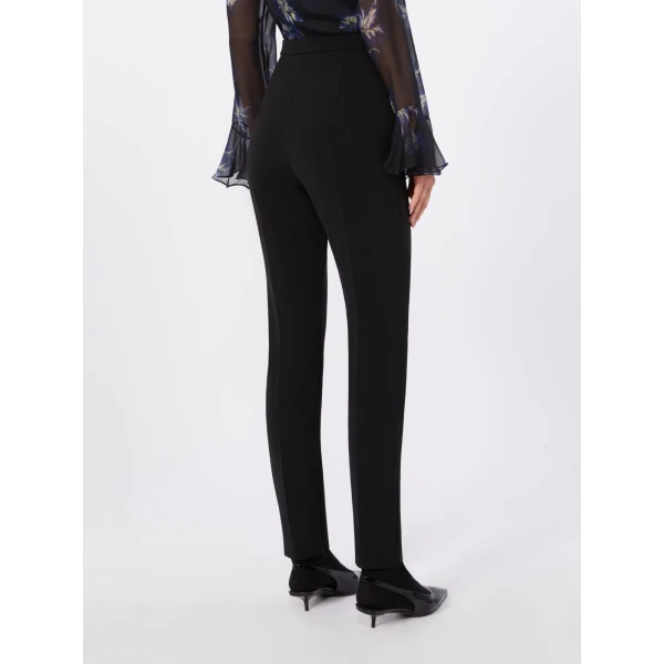 Max Mara Crespo Slim Stretch Cady Trousers in Black | Tailored pants | Coveti