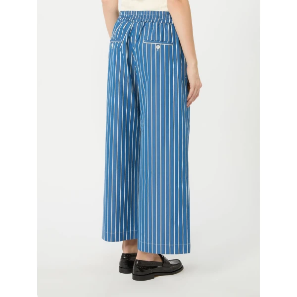 Max Mara Cresta Cotton Poplin Trousers in Cornflower Blue | Tailored pants | Coveti