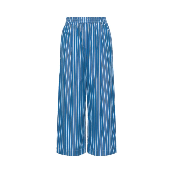 Cresta Cotton Poplin Trousers in Cornflower Blue