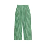 Max Mara Cresta Cotton Poplin Trousers in Green | Tailored pants | Coveti