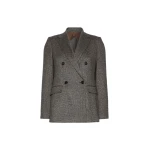 Max Mara Cresta Double-Breasted Jacquard Jersey Blazer in Camel | Blazers | Coveti