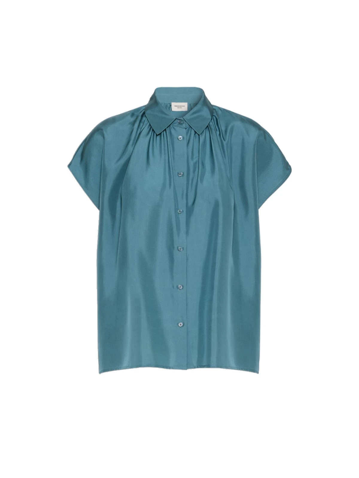 Max Mara Crine Sleeveless Habotai Silk Shirt in Light Blue Max Mara Crine Sleeveless Habotai Silk Shirt in Light Blue | Shirts | Coveti