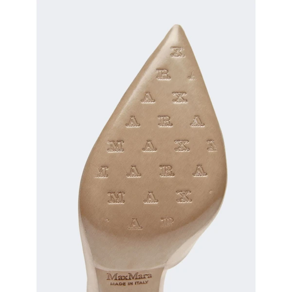 Max Mara Crystal Satin D'Orsay Court Shoes in Beige | Heels | Coveti