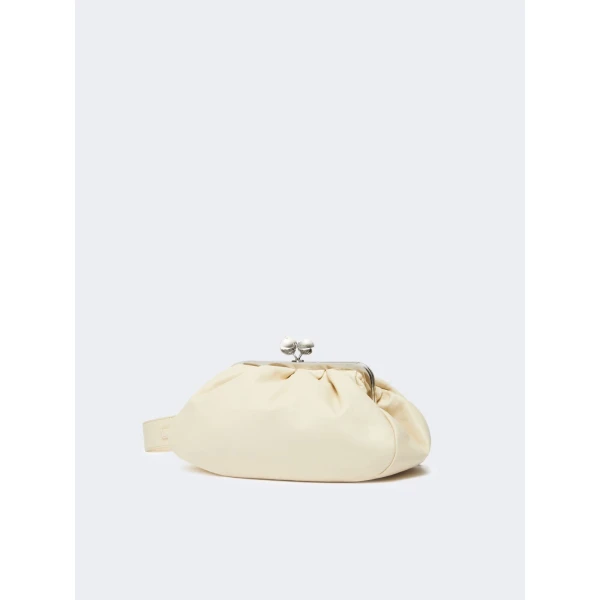 Max Mara Cubico Medium Nappa Pasticcino Bag in Ivory | Clutch Bags | Coveti