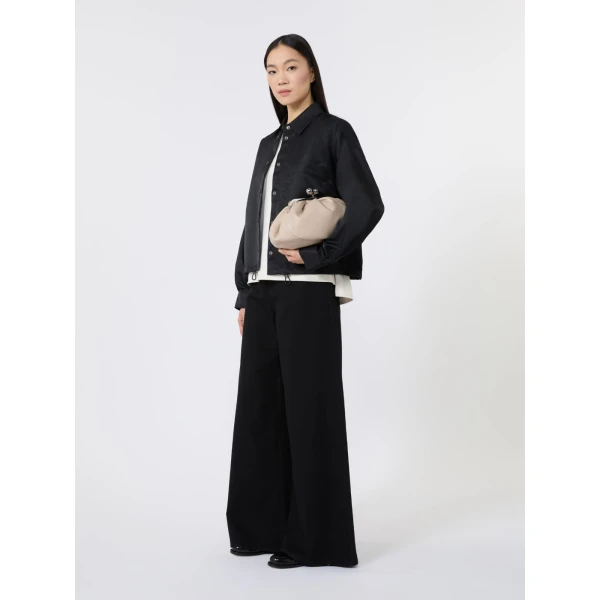 Max Mara Cubico Medium Nappa Pasticcino Bag in Natural | Clutch Bags | Coveti