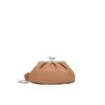 Max Mara Cubico Medium Nappa Pasticcino Bag in Nude | Clutch Bags | Coveti