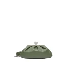 Max Mara Cubico Medium Nappa Pasticcino Bag in Sage Green | Clutch Bags | Coveti