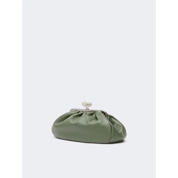 Max Mara Cubico Medium Nappa Pasticcino Bag in Sage Green | Clutch Bags | Coveti