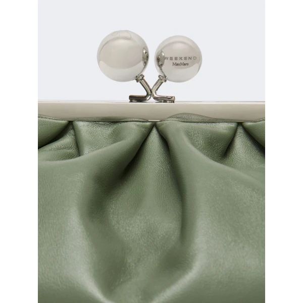 Max Mara Cubico Medium Nappa Pasticcino Bag in Sage Green | Clutch Bags | Coveti
