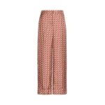 Max Mara Dalmata Printed Silk Twill Trousers in Orange | Tailored pants | Coveti
