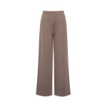 Max Mara Dancing Jersey Wide-Leg Trousers in Mud | Wide leg pants | Coveti