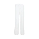 Max Mara Dancing Jersey Wide-Leg Trousers in White | Wide leg pants | Coveti