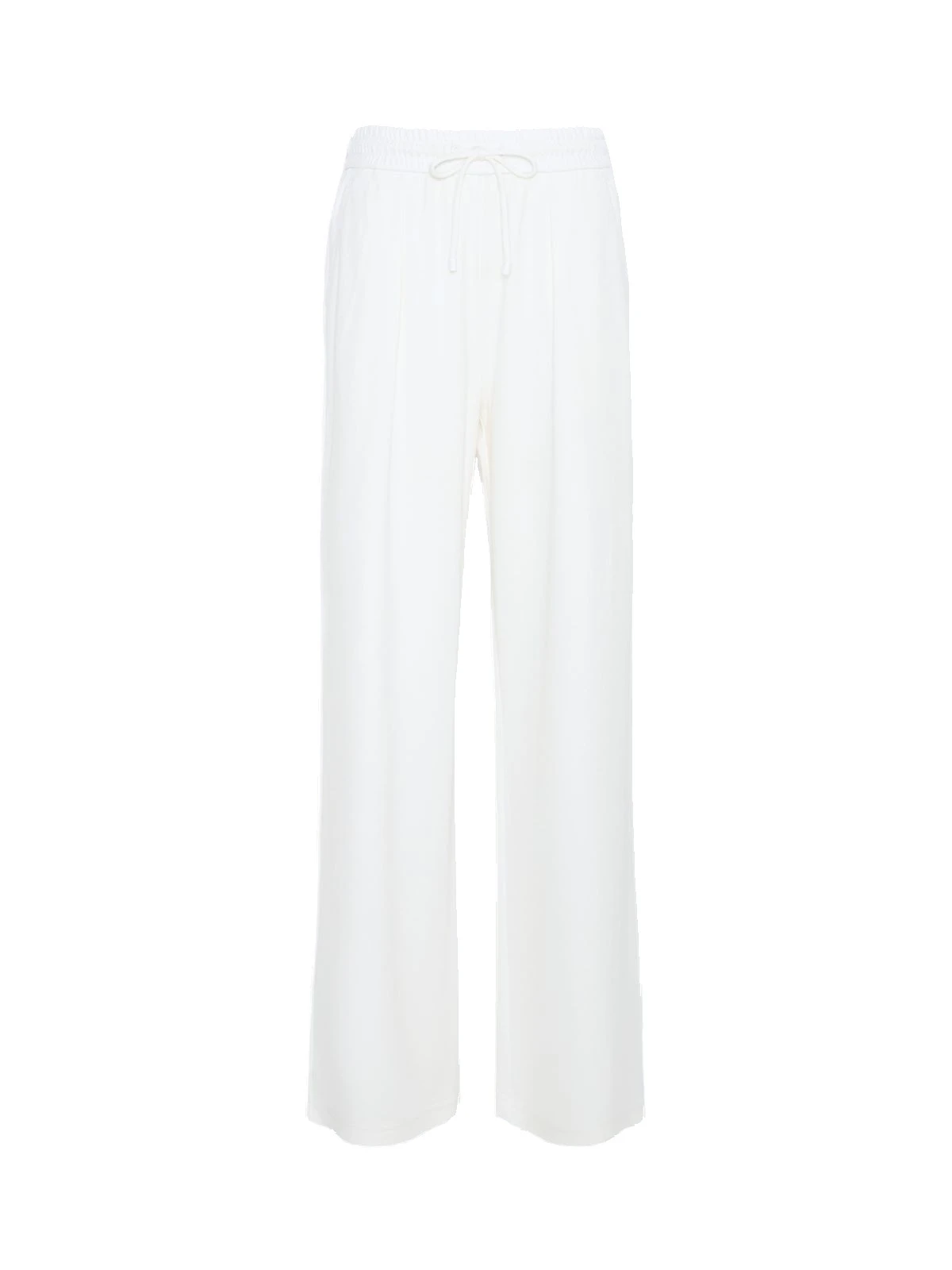 Max Mara Dancing Jersey Wide-Leg Trousers in White Max Mara Dancing Jersey Wide-Leg Trousers in White | Wide leg pants | Coveti