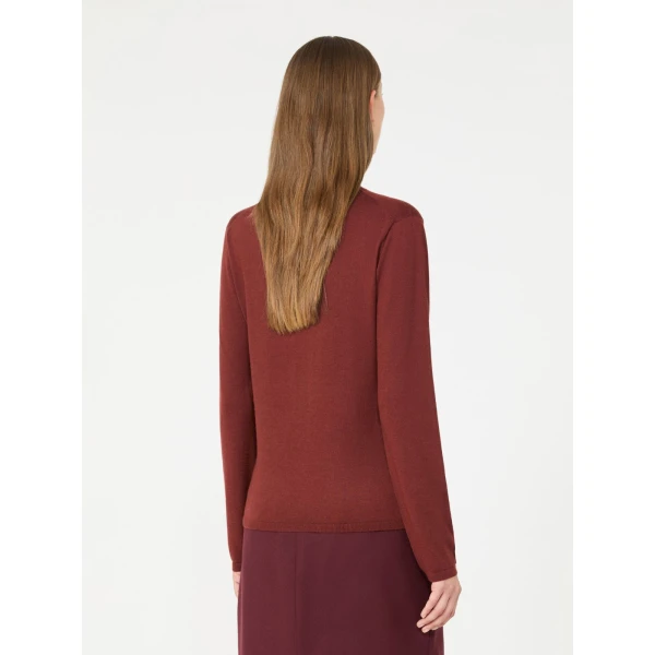 Max Mara Darsena Cashmere Crew-Neck Sweater in Rust | Sweaters | Coveti