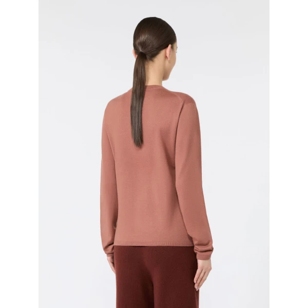 Max Mara Darsena Cashmere Crew-Neck Sweater in Terra Cotta | Sweaters | Coveti