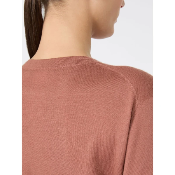 Max Mara Darsena Cashmere Crew-Neck Sweater in Terra Cotta | Sweaters | Coveti