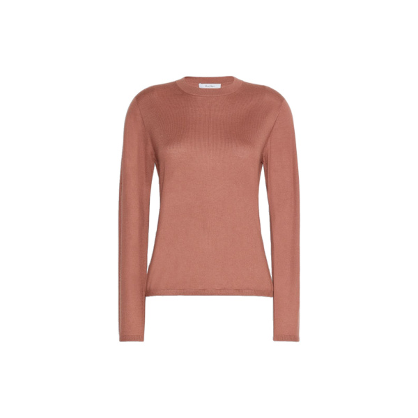 Max Mara Darsena Cashmere Crew-Neck Sweater in Terra Cotta | Sweaters | Coveti