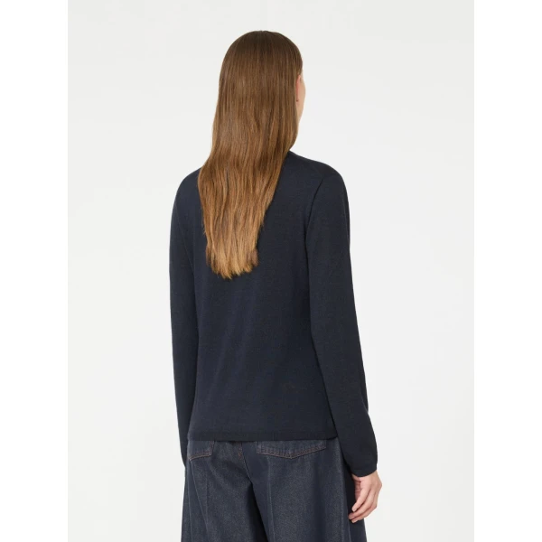 Max Mara Darsena Cashmere Crew-Neck Sweater in Ultramarine | Sweaters | Coveti