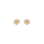 Max Mara Deserto Brutalist Clip Earrings in Bronze | Earrings | Coveti