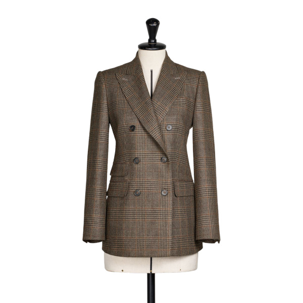 Max Mara Deserto Double-Breasted Mouline Wool Twill Blazer in Black | Blazers | Coveti