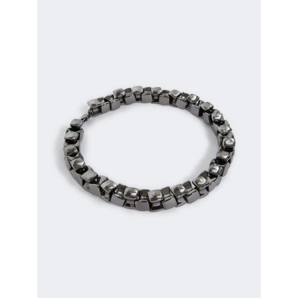 Max Mara Deserto Metal Choker Necklace in Dark Grey | Necklace | Coveti