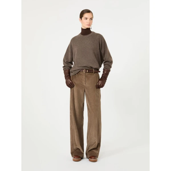 Max Mara Detto Cashmere Crew Neck Jumper in Marron Glace | Sweaters | Coveti