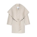Max Mara Detto Double Cashmere Coat in Sand | Wool Coat | Coveti