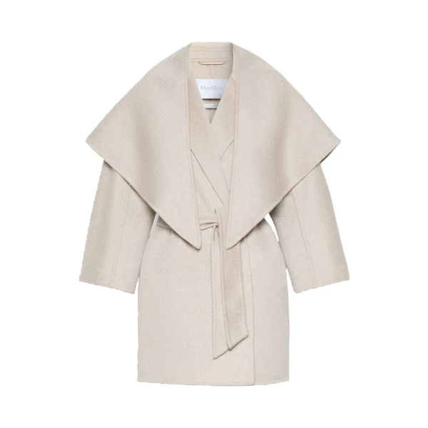 Detto Double Cashmere Coat in Sand