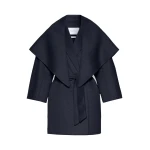Max Mara Detto Double Cashmere Coat in Ultramarine | Wool Coat | Coveti