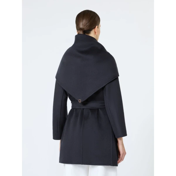 Max Mara Detto Double Cashmere Coat in Ultramarine | Wool Coat | Coveti
