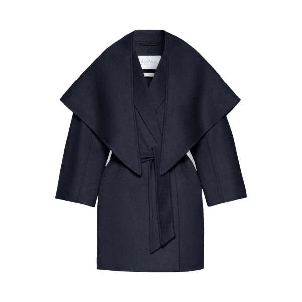 Detto Double Cashmere Coat in Ultramarine
