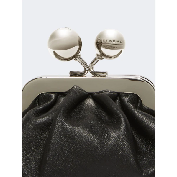 Max Mara Diomede Nappa Sheepskin Nano Pasticcino Bag in Black | Mini Bags | Coveti