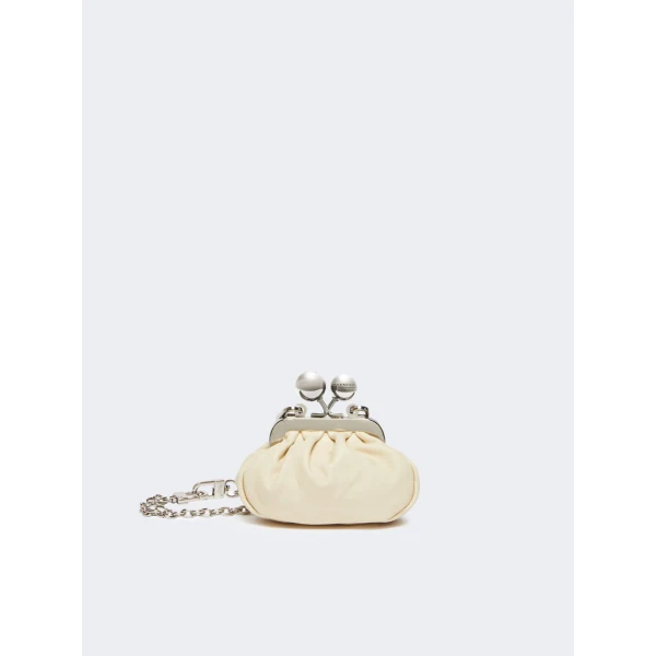 Max Mara Diomede Nappa Sheepskin Nano Pasticcino Bag in Ivory | Mini Bags | Coveti