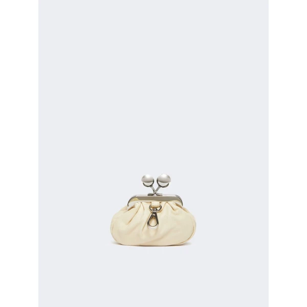 Max Mara Diomede Nappa Sheepskin Nano Pasticcino Bag in Ivory | Mini Bags | Coveti