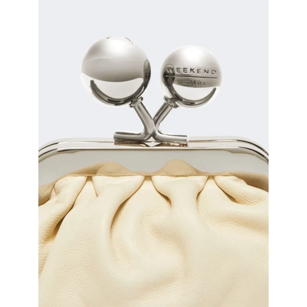 Max Mara Diomede Nappa Sheepskin Nano Pasticcino Bag in Ivory | Mini Bags | Coveti