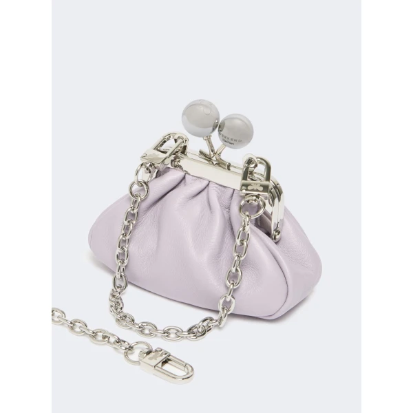 Max Mara Diomede Nappa Sheepskin Nano Pasticcino Bag in Lilac | Mini Bags | Coveti