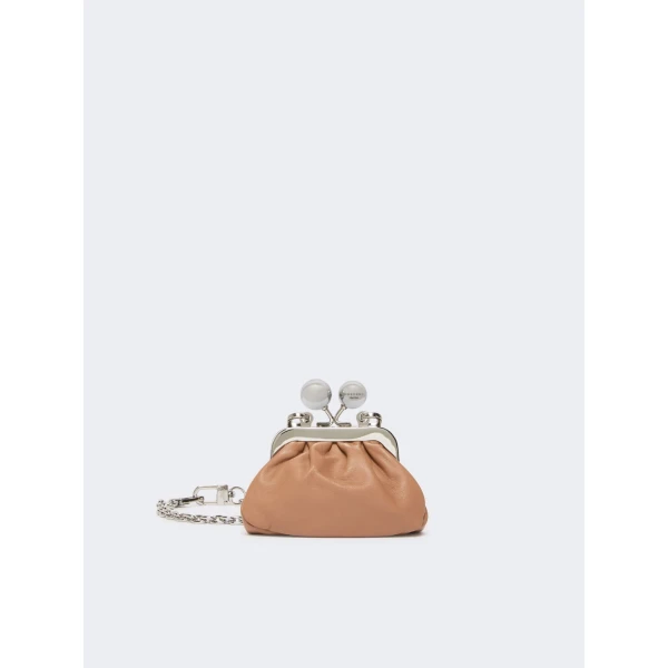 Max Mara Diomede Nappa Sheepskin Nano Pasticcino Bag in Nude | Mini Bags | Coveti