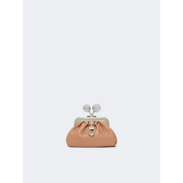 Max Mara Diomede Nappa Sheepskin Nano Pasticcino Bag in Nude | Mini Bags | Coveti