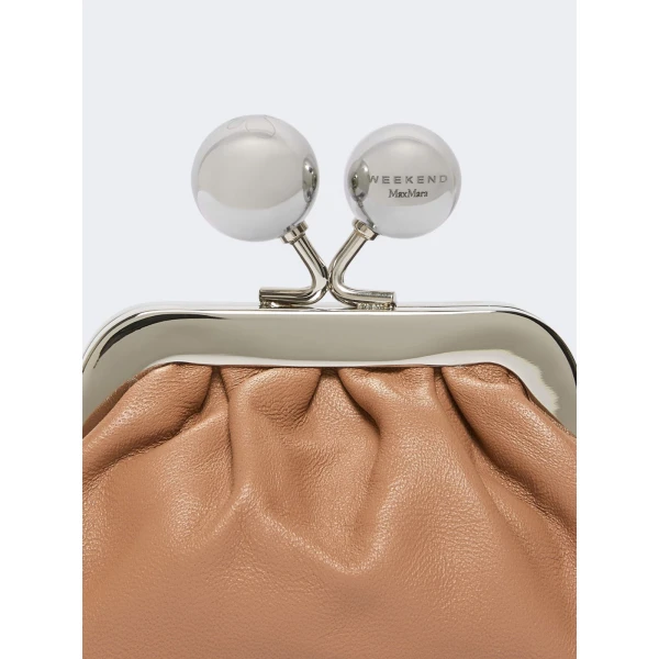 Max Mara Diomede Nappa Sheepskin Nano Pasticcino Bag in Nude | Mini Bags | Coveti